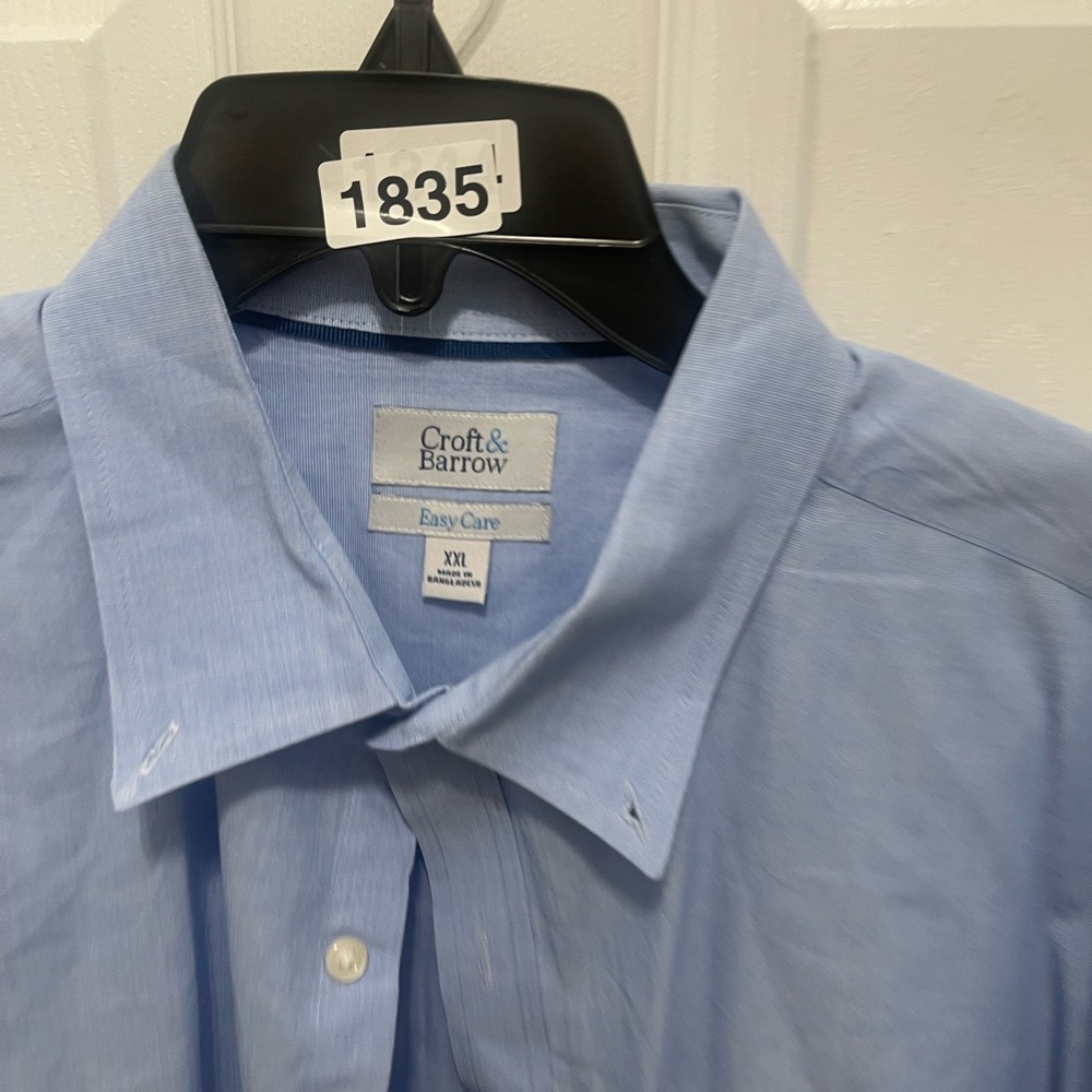 Croft & Barrow Men's Sky Blue Dress Shirt - Picture 6 of 14